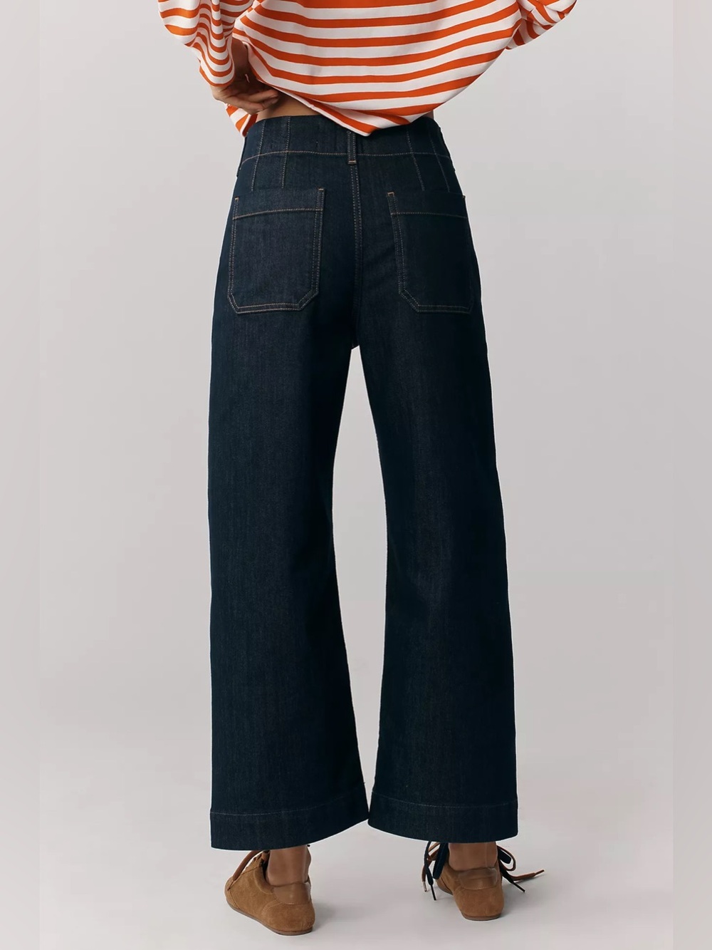 Maeve Colette High-Rise Wide-Leg Cropped Jeans SZ 28 - Picture 3 of 10